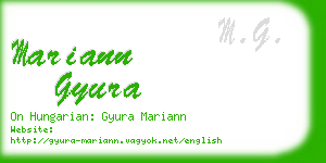 mariann gyura business card